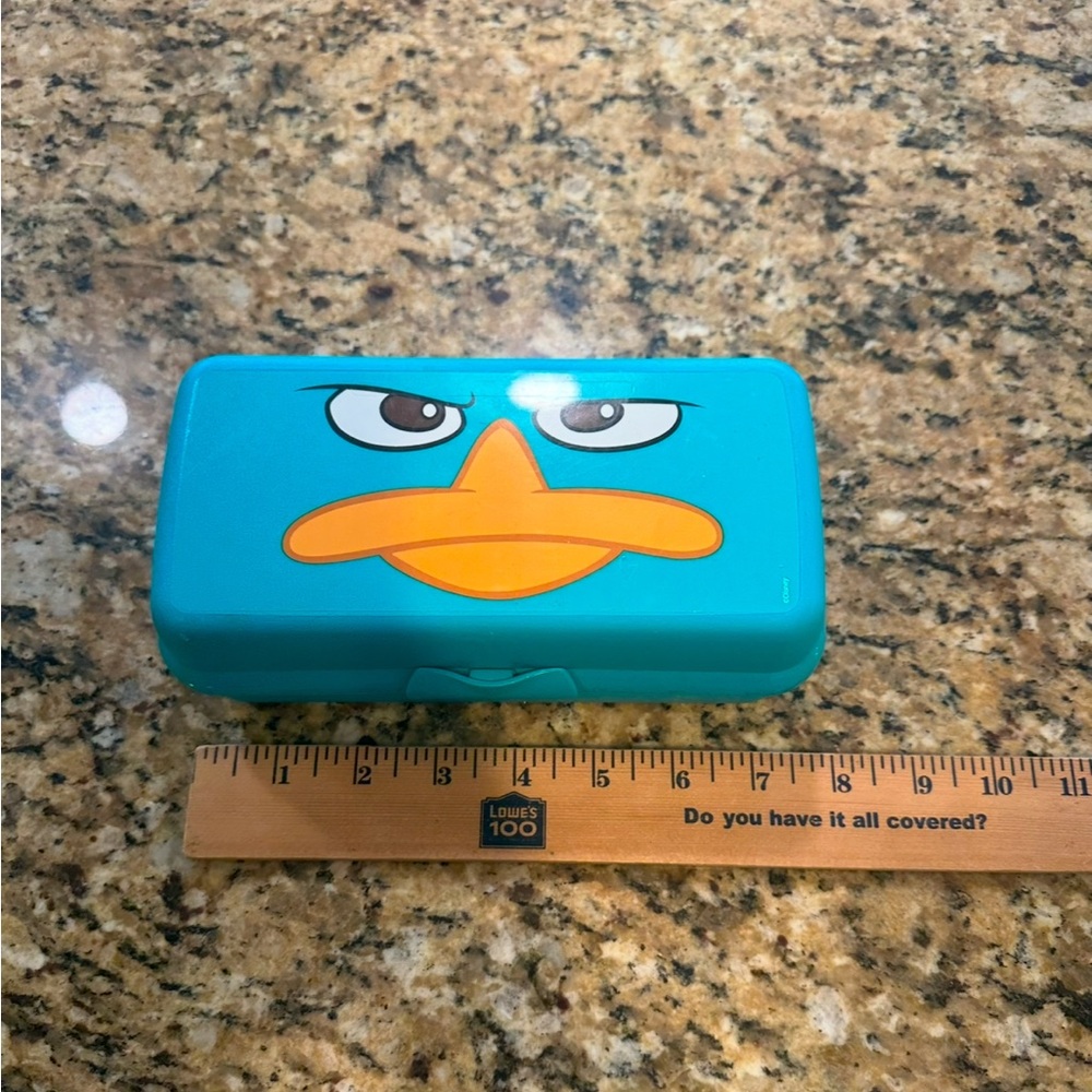 Tupperware DISNEY Perry The Platypus Aqua container or SANDWICH KEEPER - Picture 1 of 5